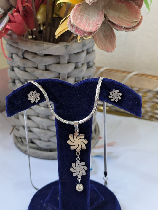 "Whirling Elegance: The Spiral Harmony Jewelry Set"